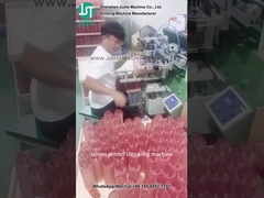 Logo für Plastikflaschen mit Kurvbildschirmdrucker